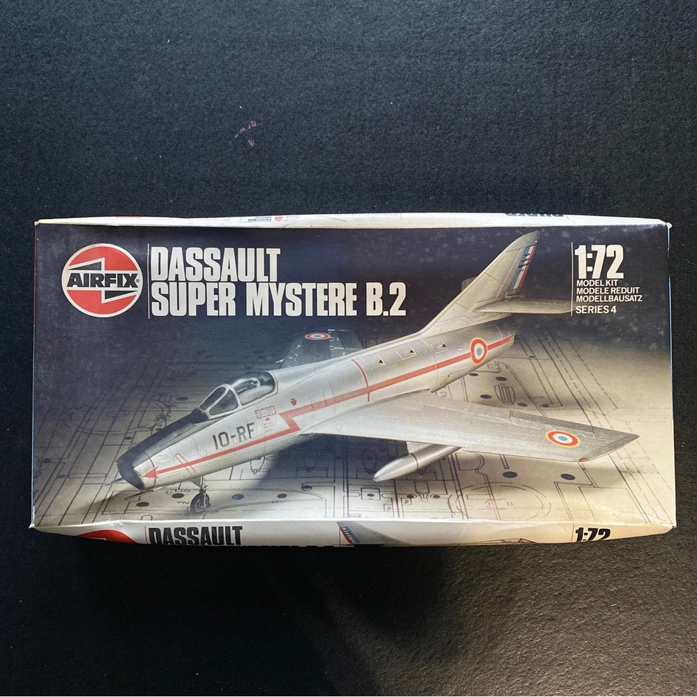 Airfix Dassault Super Mystere B2 1/72 scale series 4 open box complete. 904031